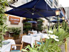 Outside tables at Blue Water Cafe